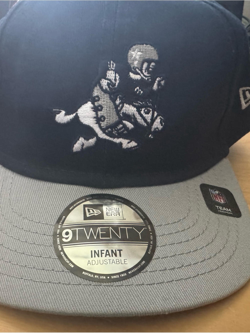Dallas Cowboys New Era Infant Blue and Gray 9TWENTY Cap with Cowboy Joe Logo